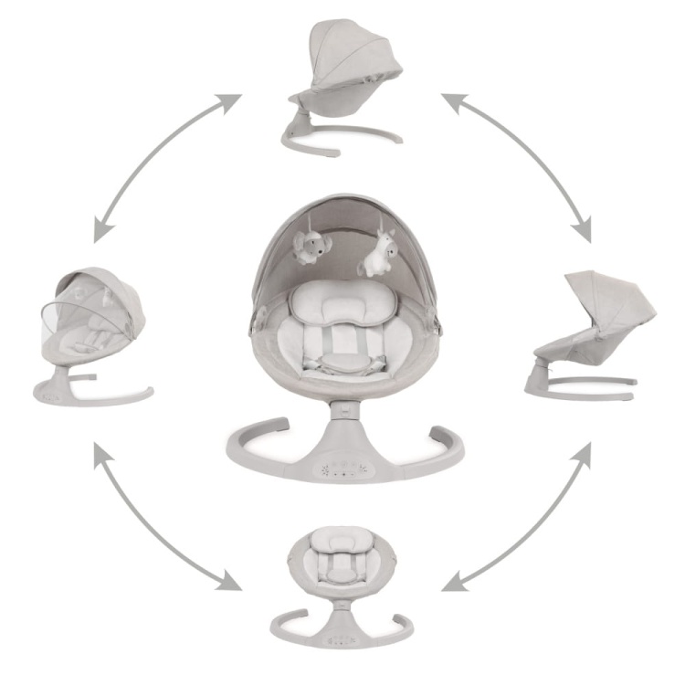 LUXI Beige Electric Baby Bouncer 2in1