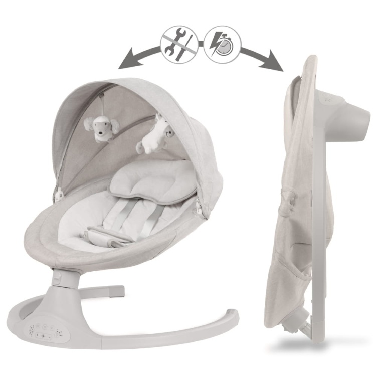 LUXI Beige Electric Baby Bouncer 2in1