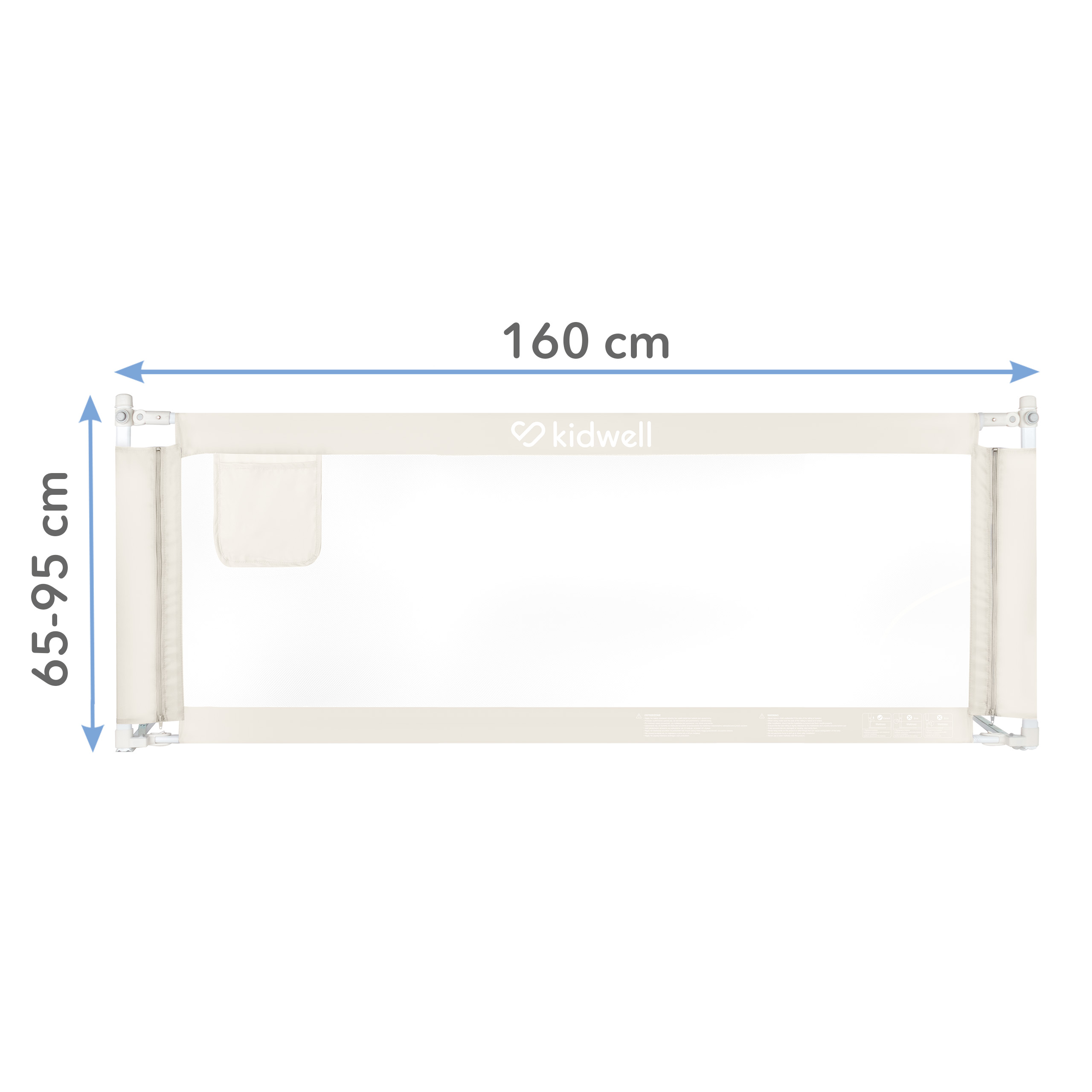 Barierka ochronna do łóżka Kidwell TIVA 160 Gray