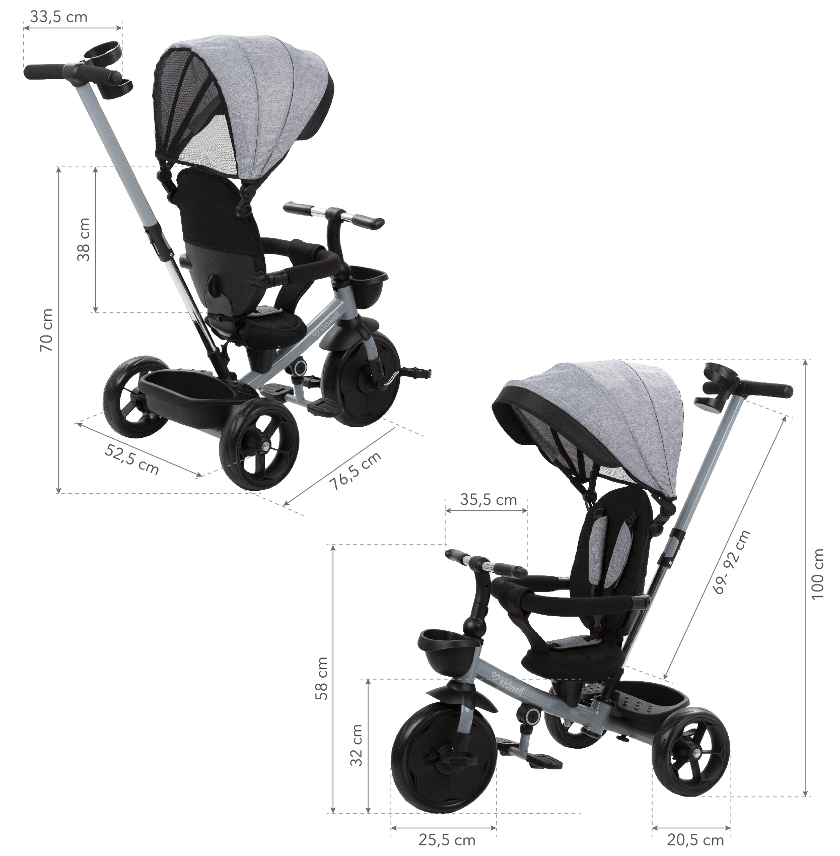 Rowerek Kidwell AXEL Titanium Gray