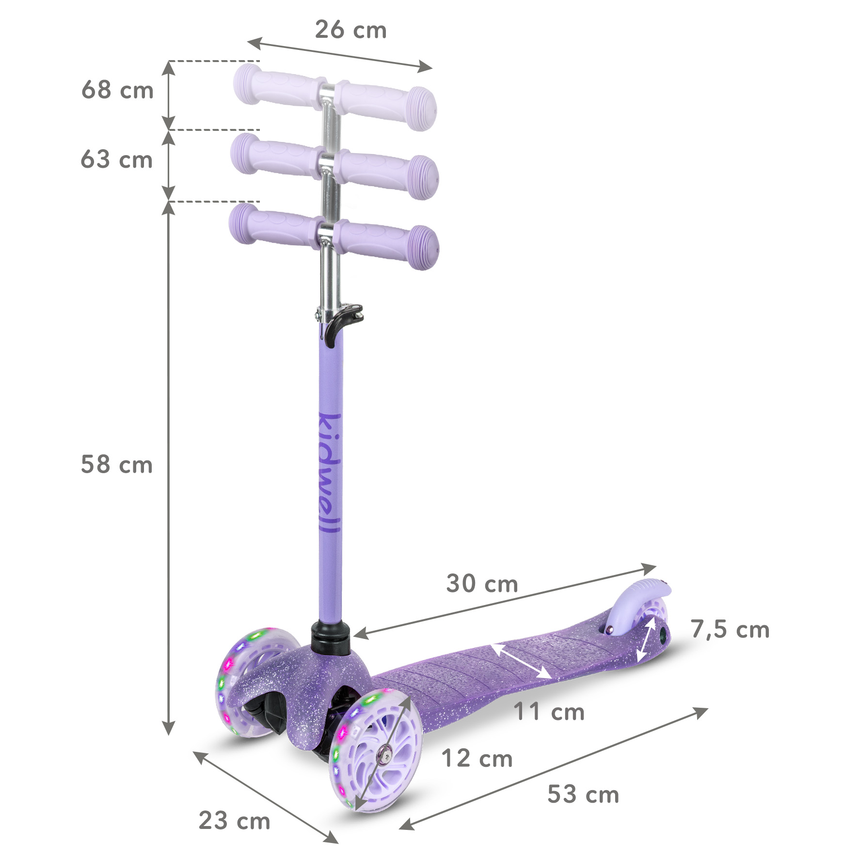 Hulajnoga Kidwell UNO Glitter Violet