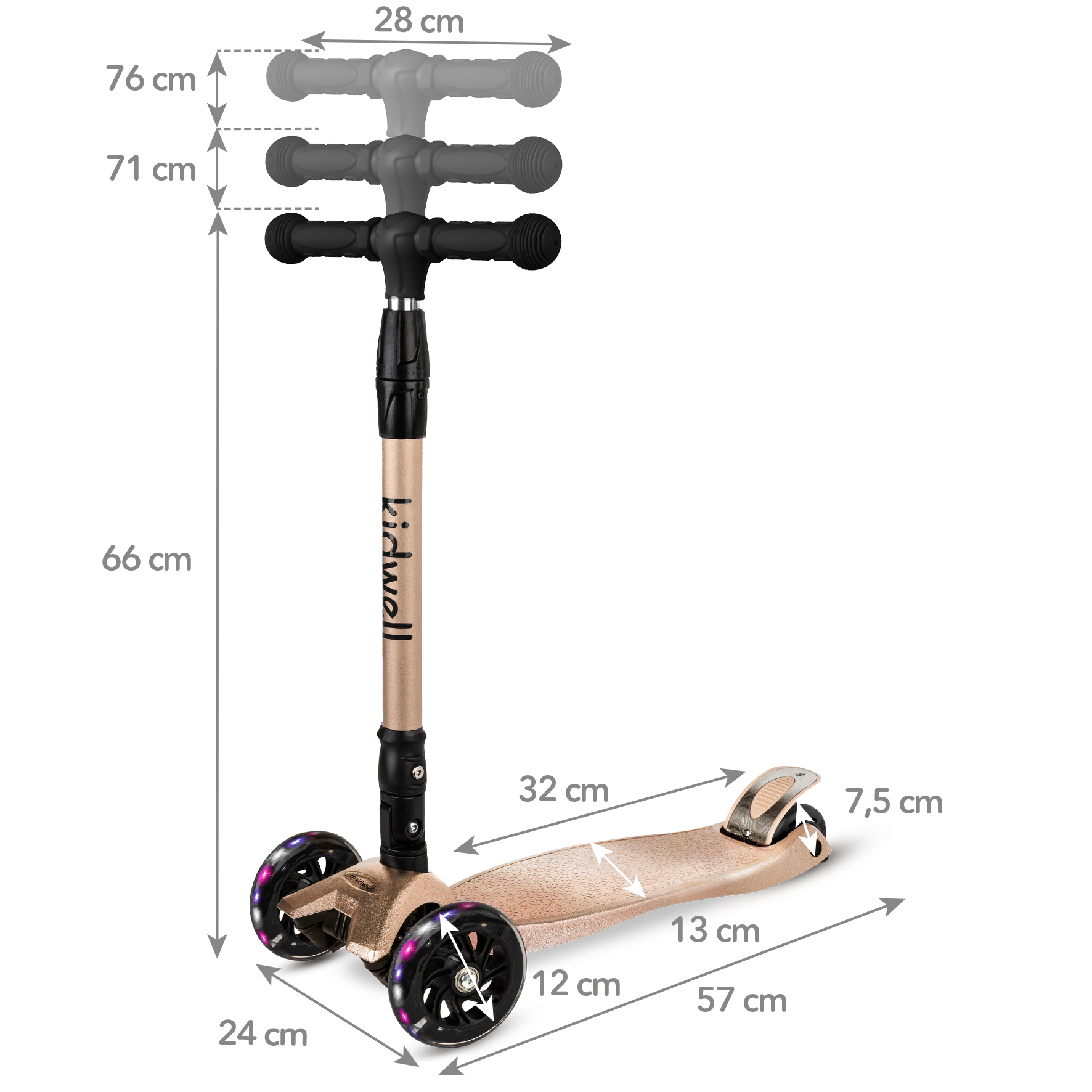 Hulajnoga Kidwell VENTO Pink-Silver
