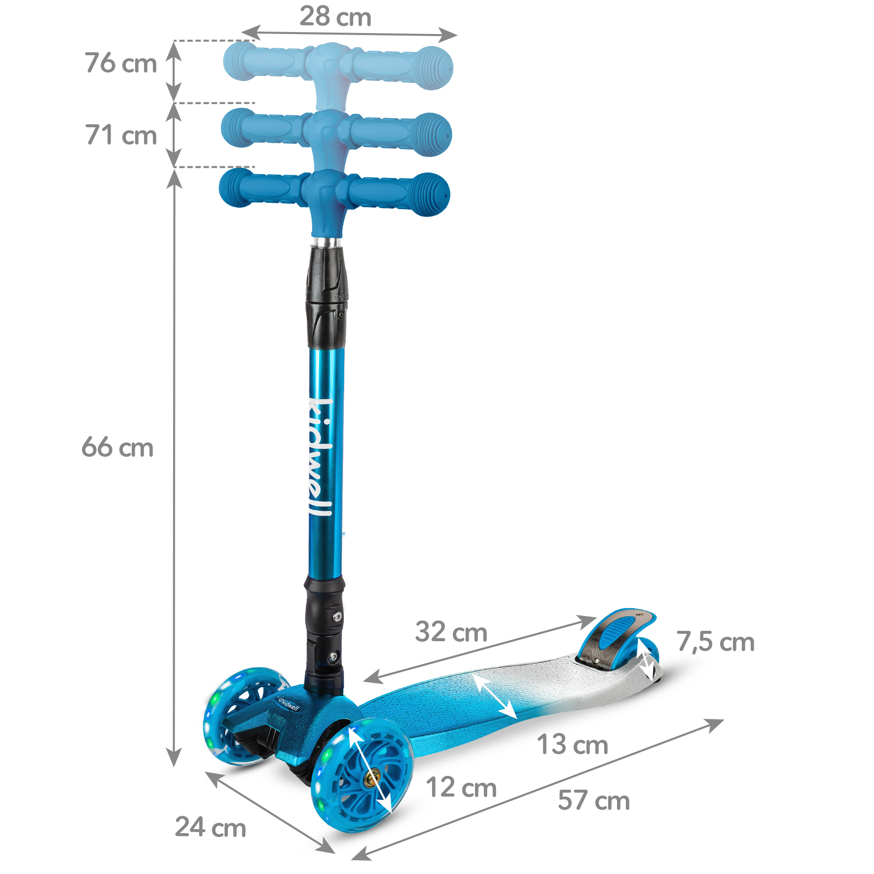 Hulajnoga Kidwell VENTO Blue-Silver