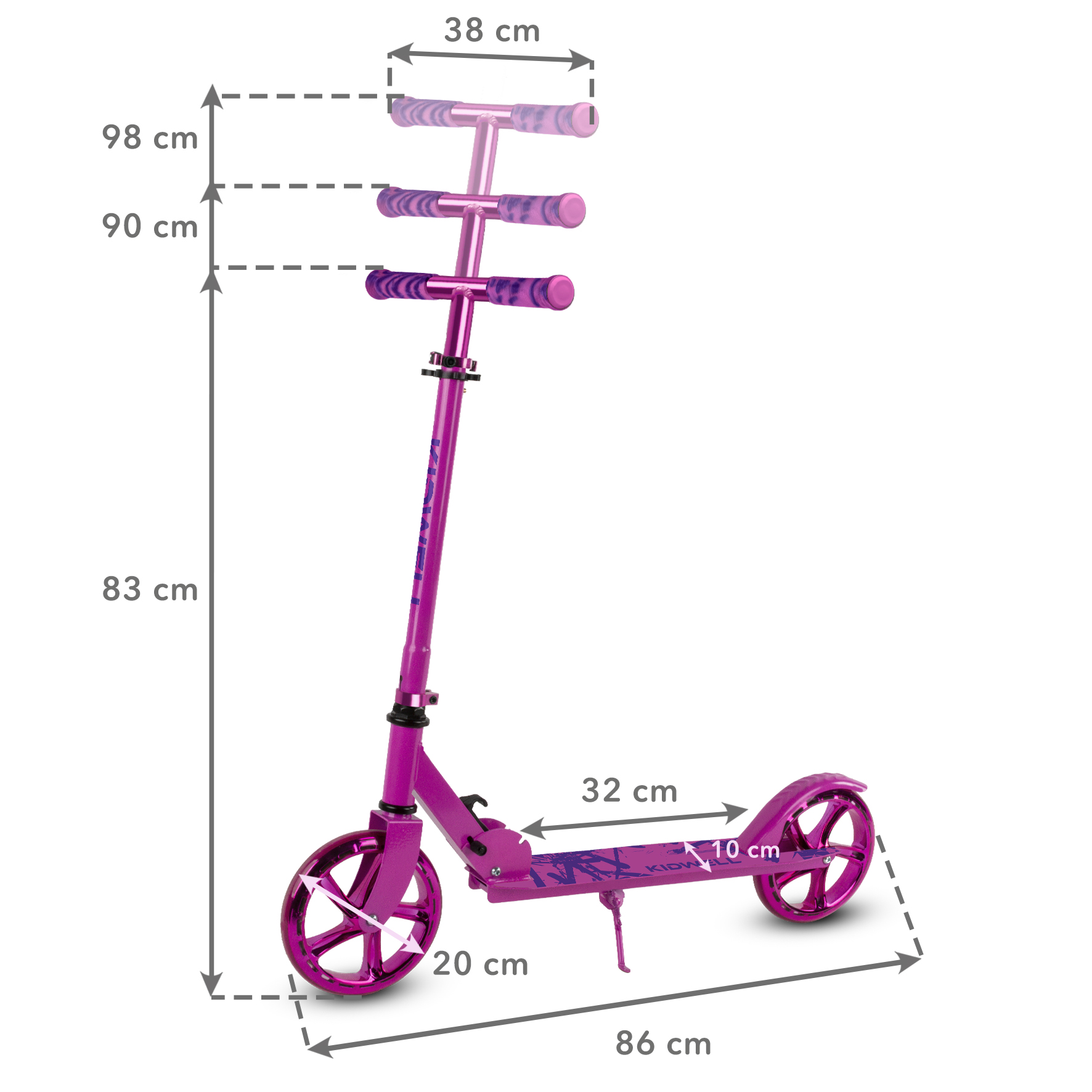 Hulajnoga Kidwell BLAST Dark Pink