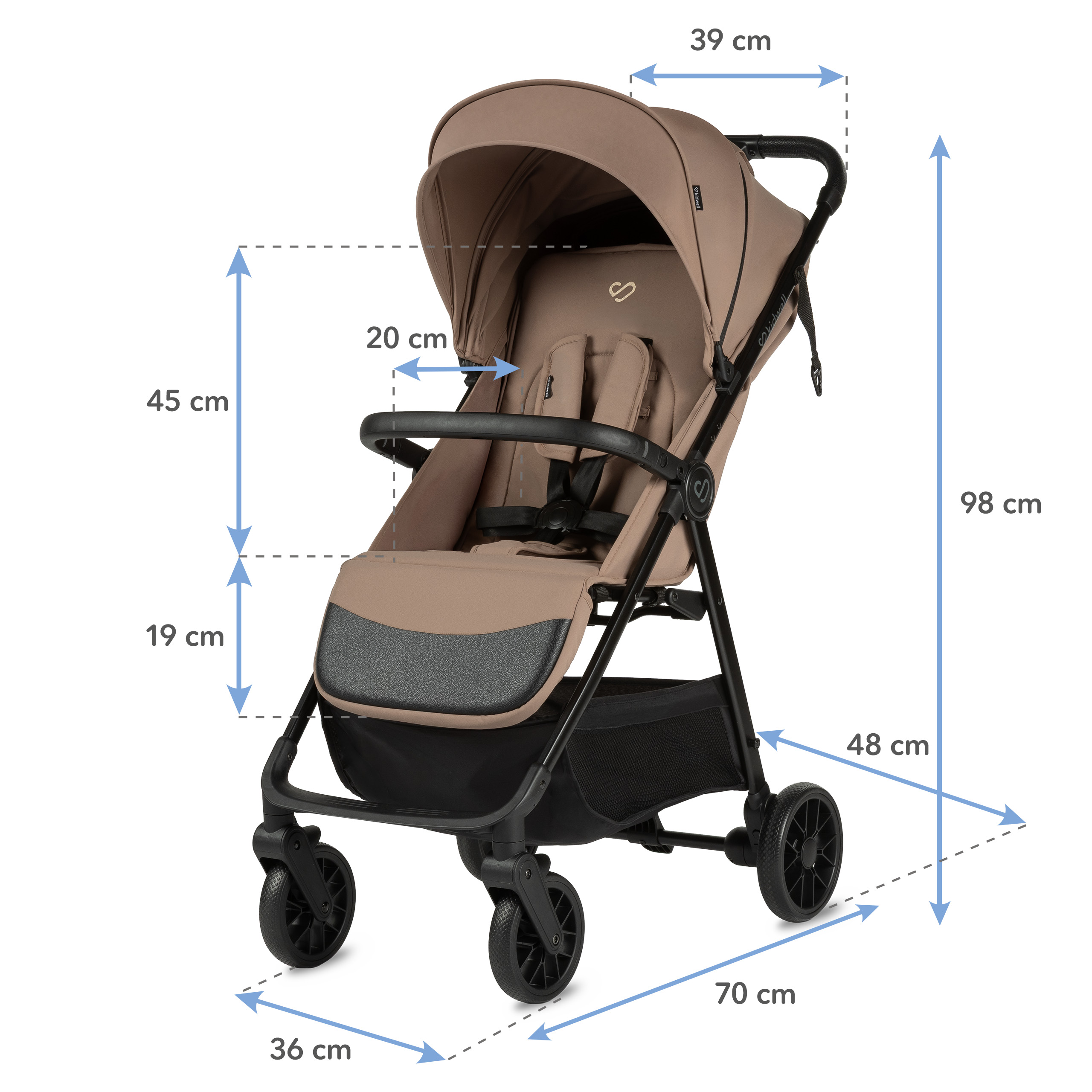 Wózek spacerowy Kidwell TEVO Sandy Beige